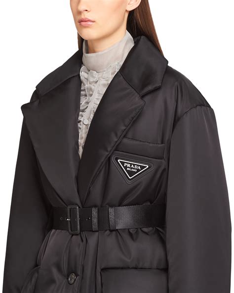 prada white puffer coat|prada re nylon puffer jacket.